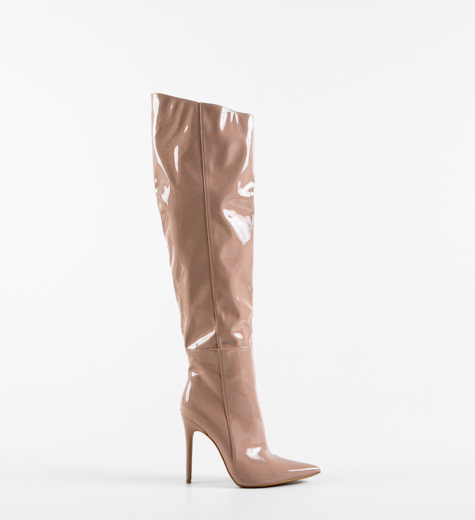 Cizme Toc Bybyam Nude - Eleganță și Stil - imagine 5
