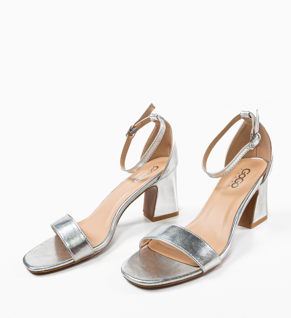 Sandale Toc Imma Argintii | Eleganță Asigurată - imagine 6