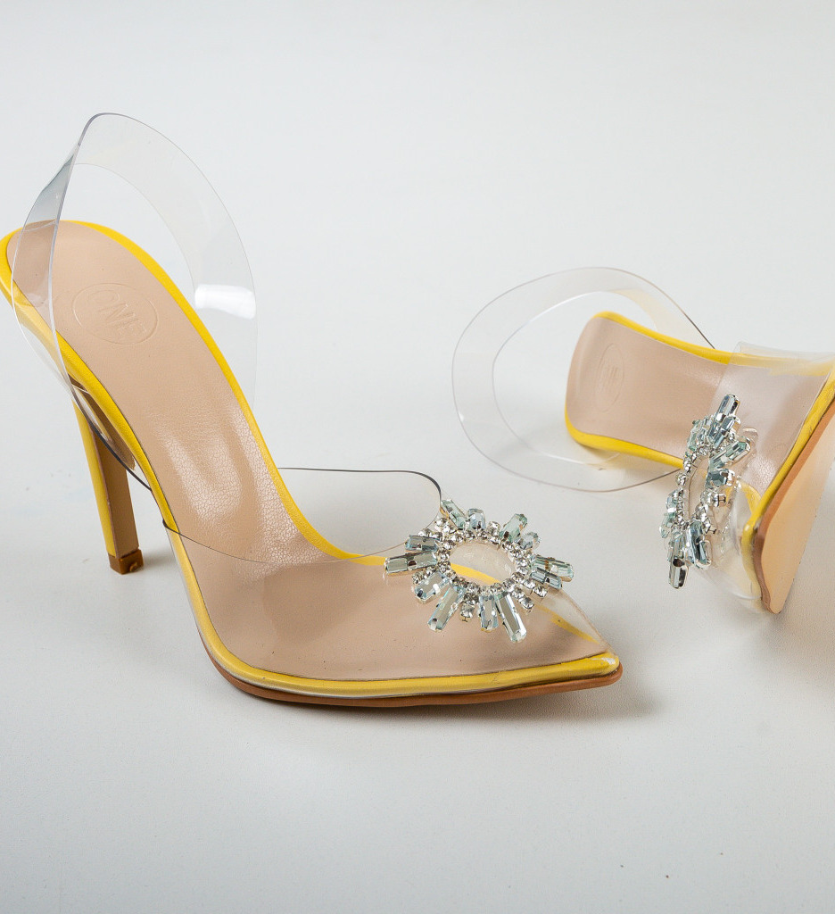Pantofi Meltis Galbeni cu Toc - Eleganță Vibrantă - imagine 7