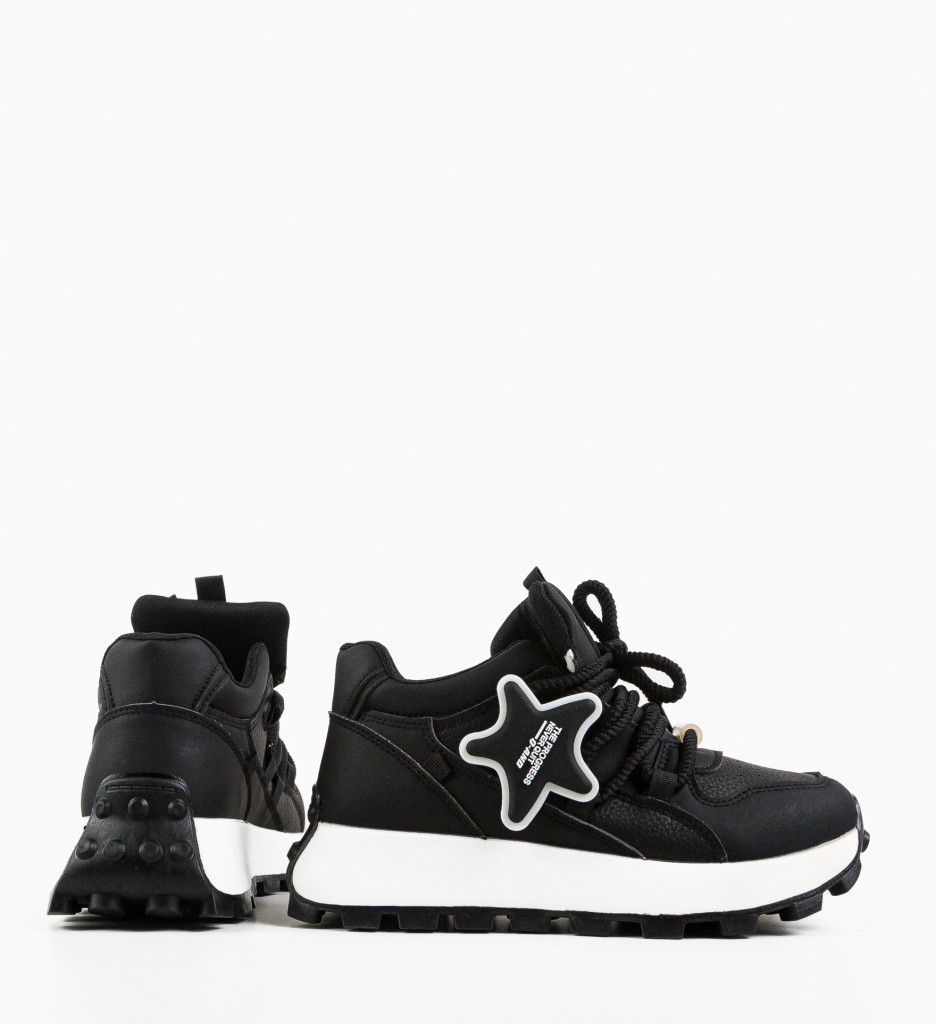 Sneakers Dama Starko Negri | Confort și Stil Urban - imagine 4