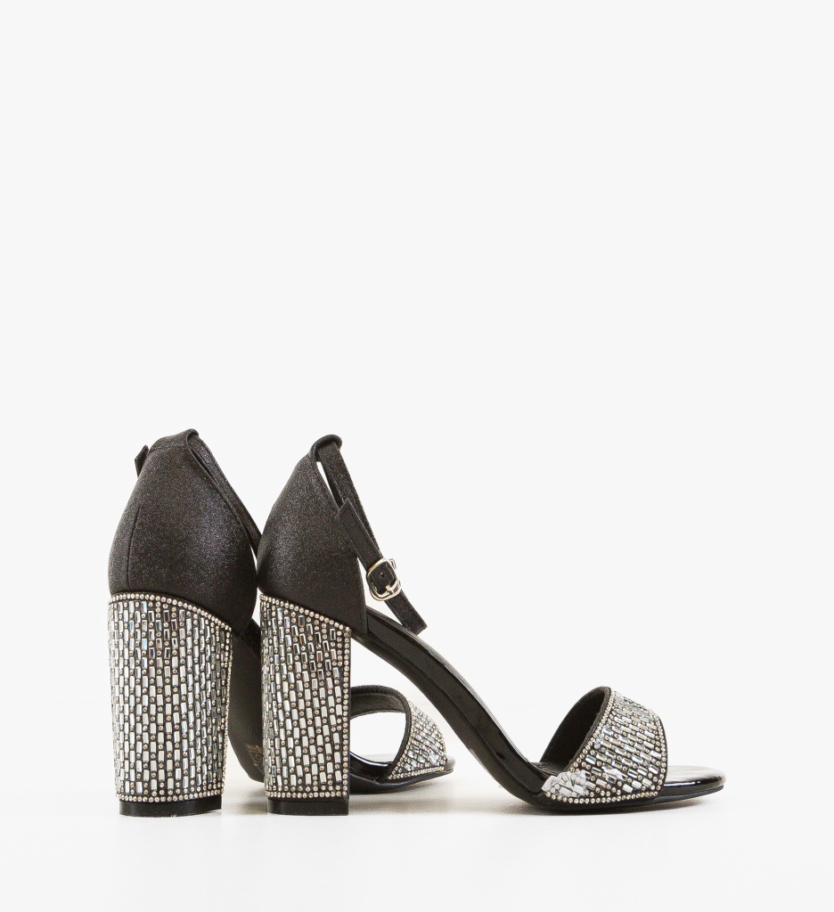 Sandale cu Toc Sigma Negre | Eleganță Asigurată - imagine 4