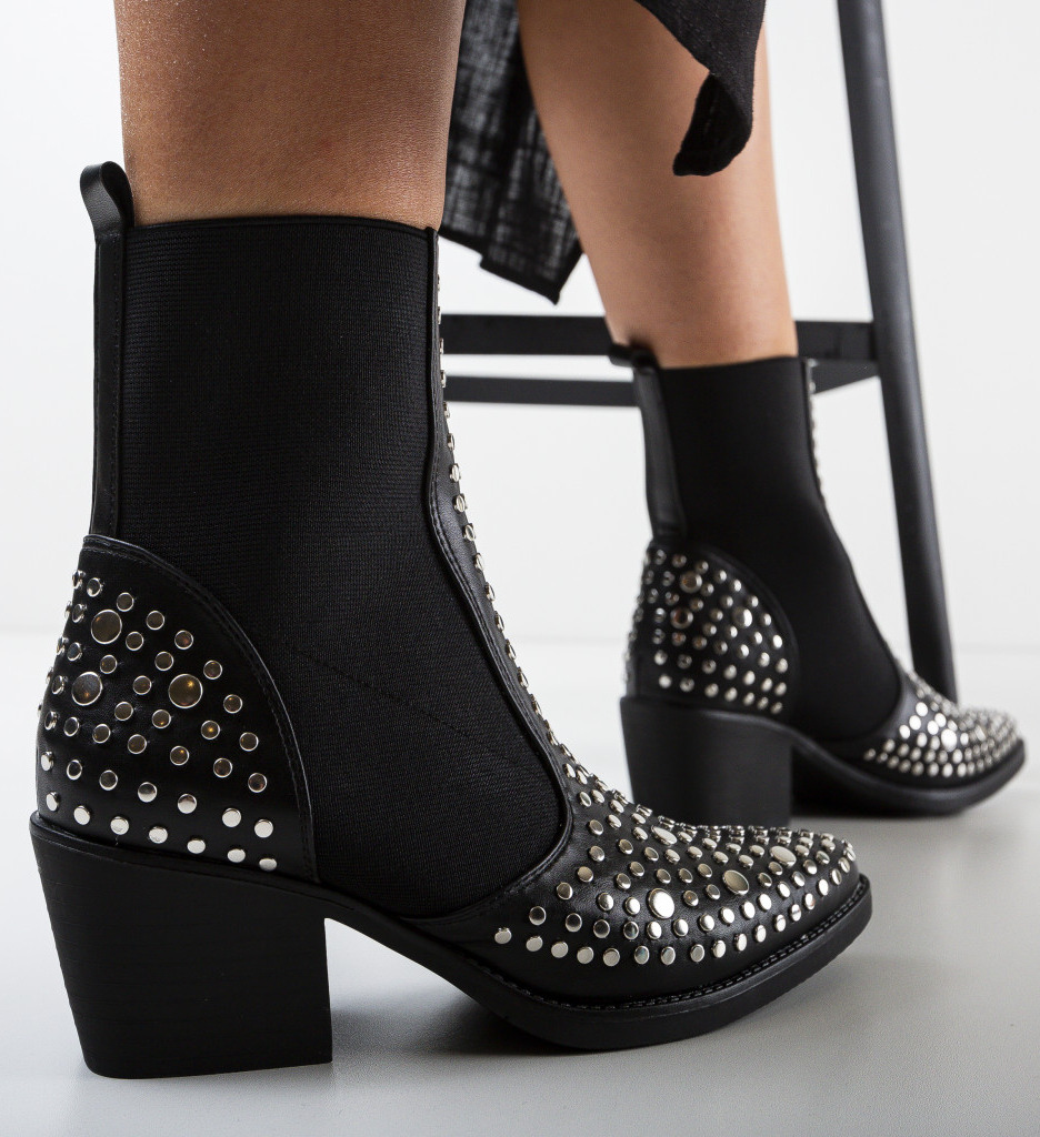 Botine Farley Negre - Eleganță și Confort - imagine 4