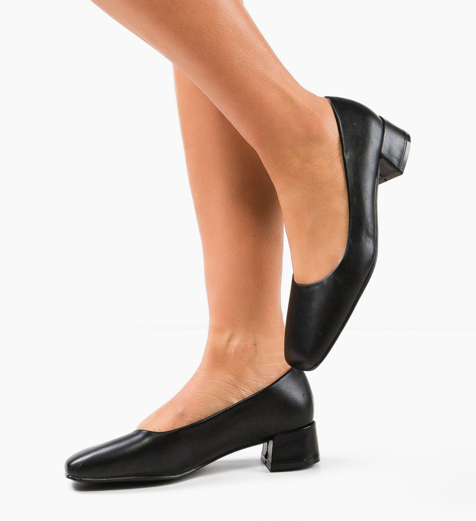 Pantofi cu Toc Parks Negri - Eleganță și Stil - imagine 2