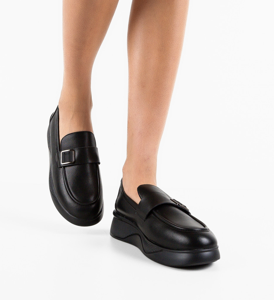 Pantofi Casual Dama Catlyn Negri Confort - imagine 2