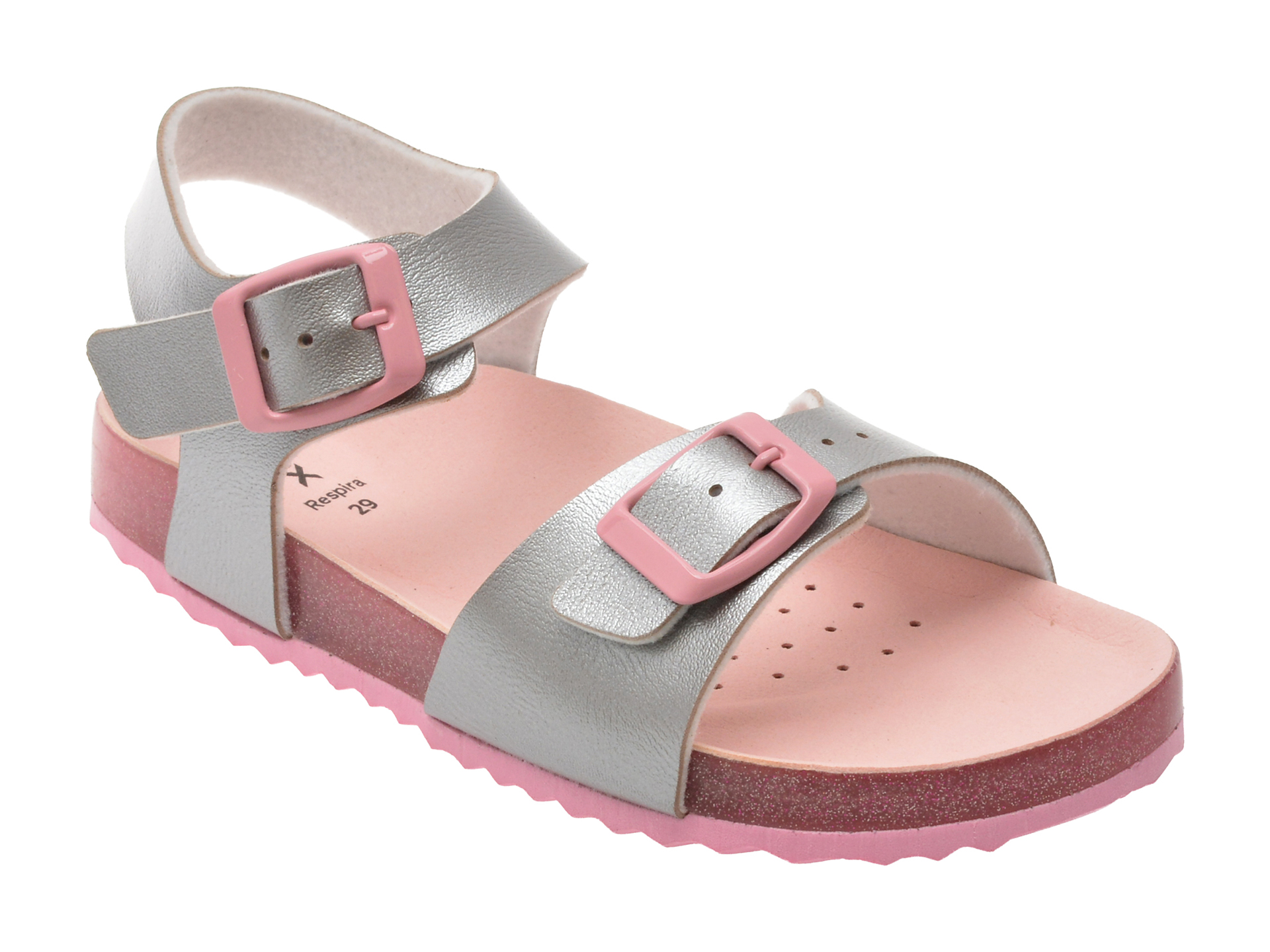 Sandale Geox Argintii Fetite | Stil & Confort - imagine 2