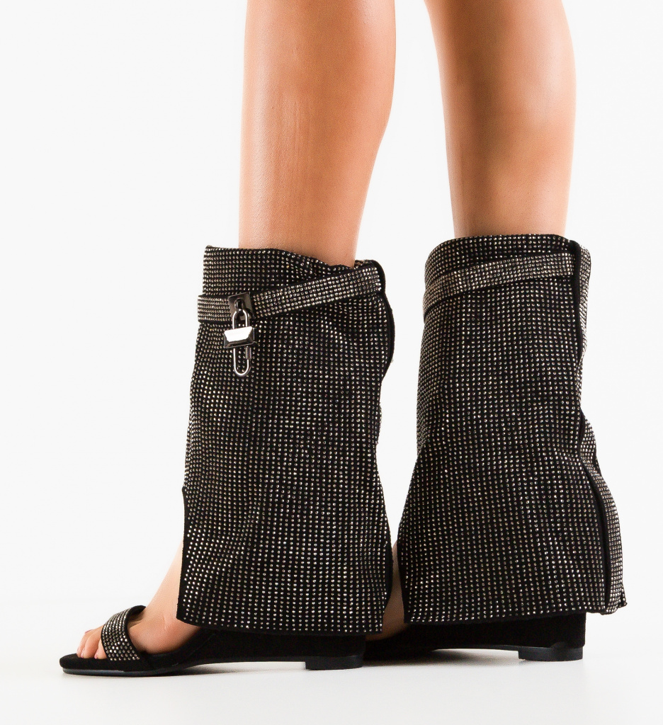 Platforme Hemdal Negre - Stil si Inaltime - imagine 3