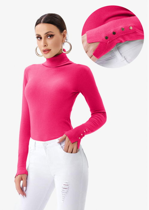 Pulover Helanca Fucsia Porta Fortuna | Stil și Confort