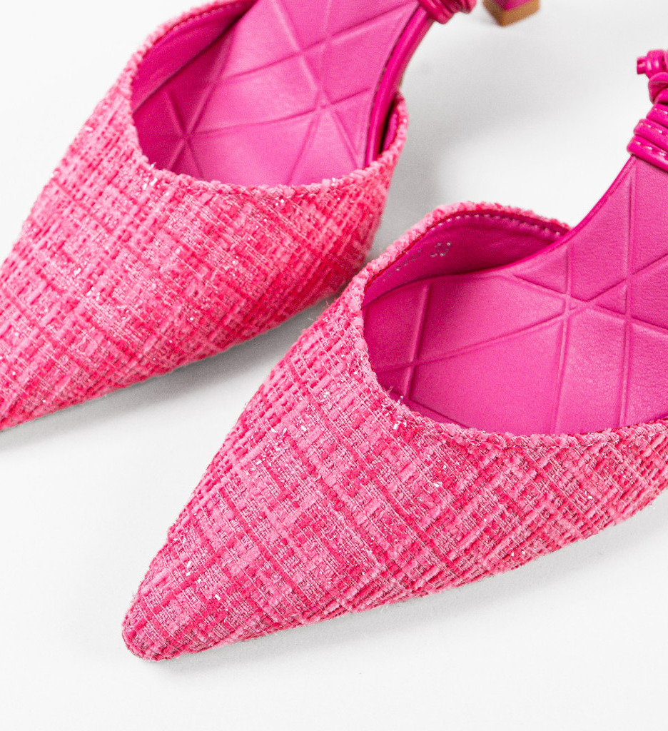 Pantofi Dama Steele Fuchsia cu Toc Elegant - imagine 7