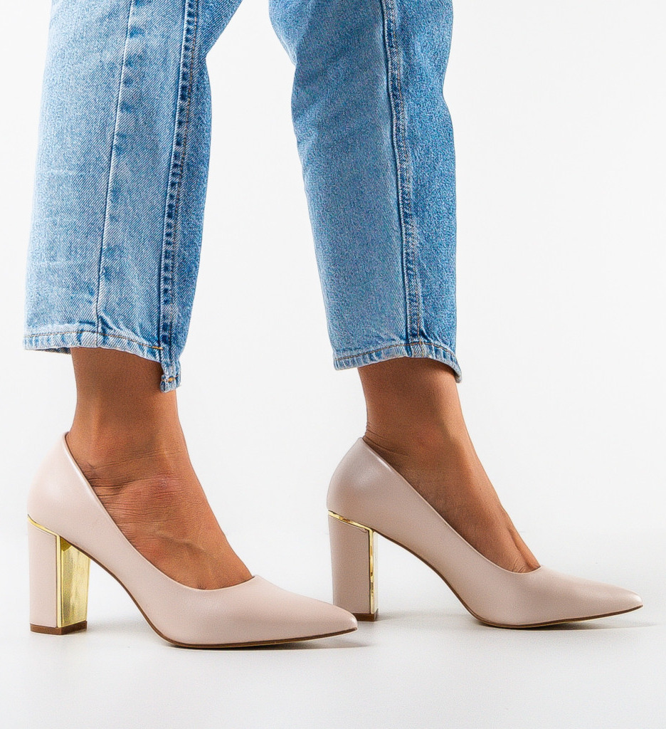 Pantofi Sherman Nude - Eleganță și Stil - imagine 3