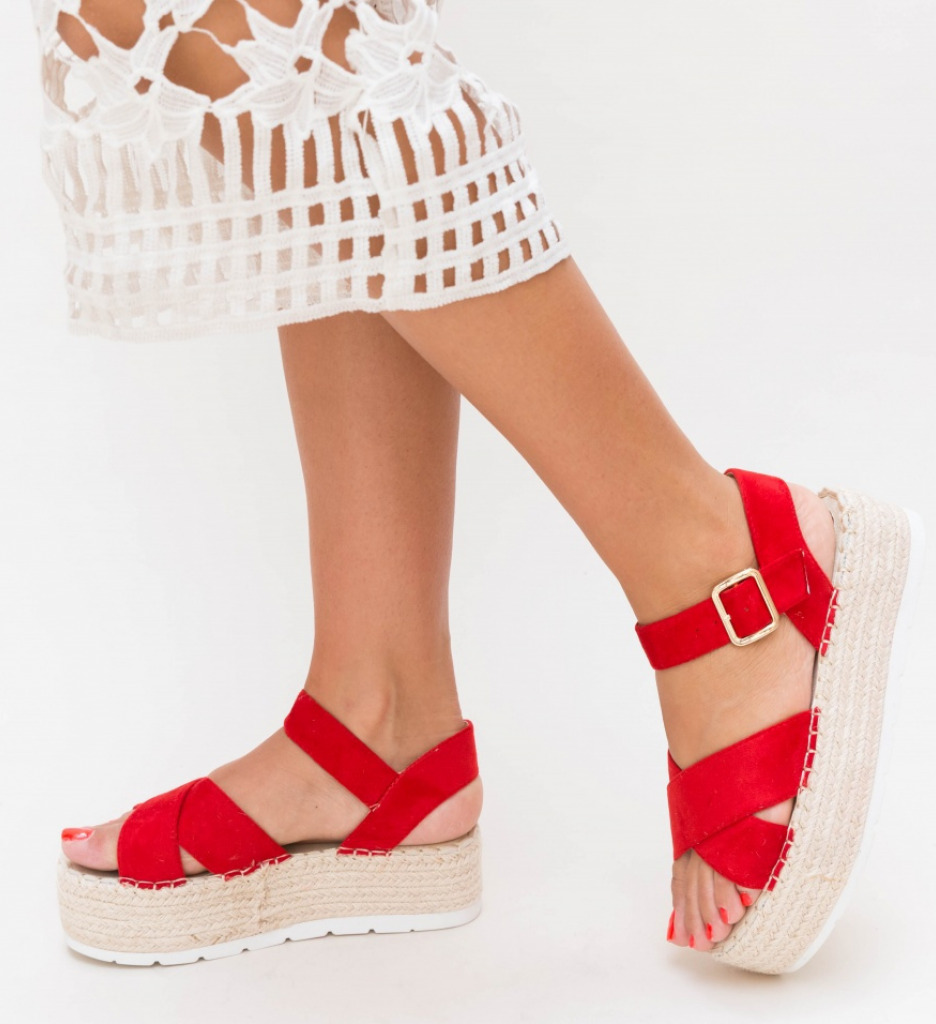 Sandale Platforma Rosii Daja | Stil si Confort