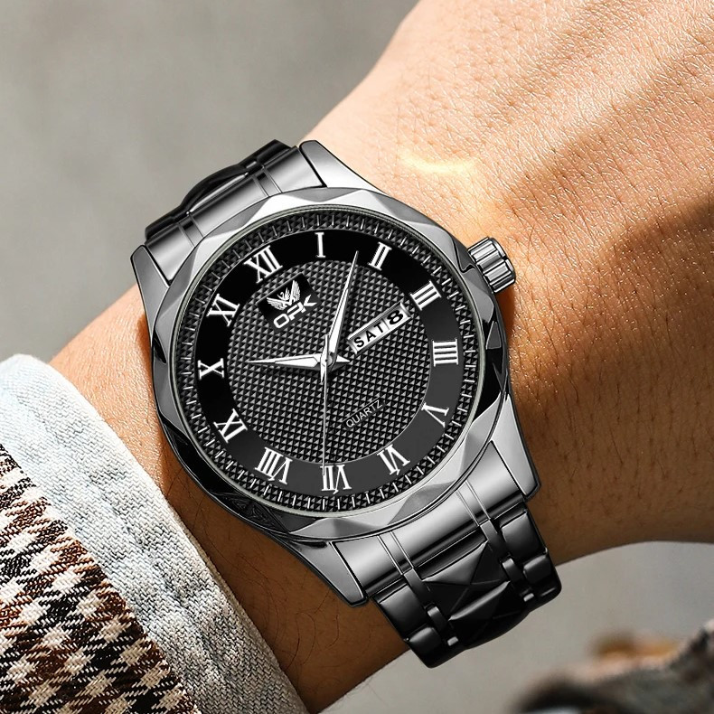 Ceas bărbați OPK CS1593 oțel inoxidabil, cadran negru, 41 mm - imagine 2