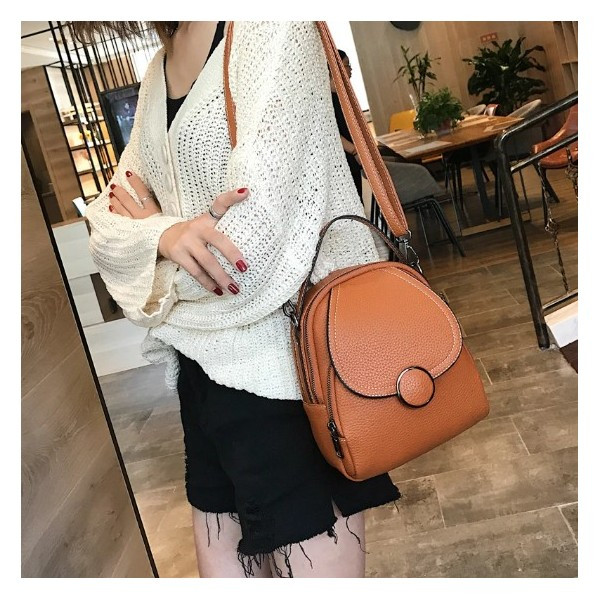 Rucsac dama Genila GT410, maro deschis, versatil - imagine 6