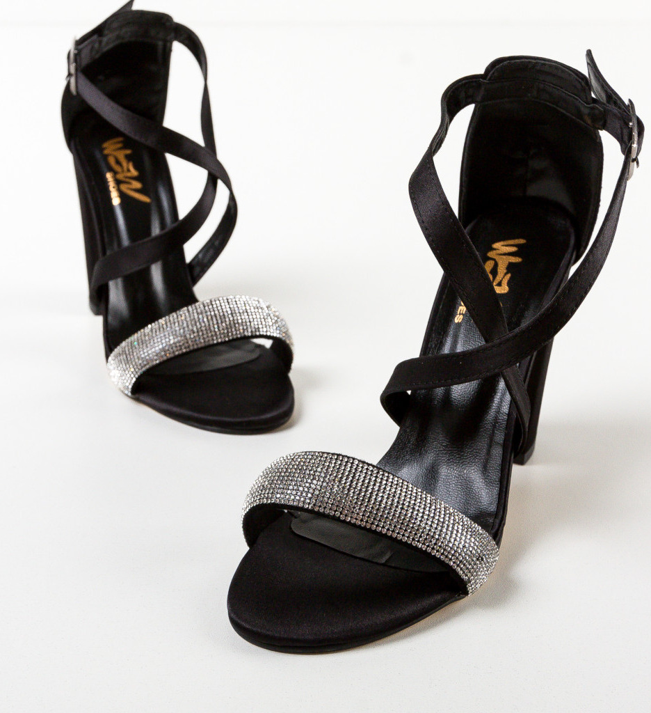 Sandale cu Toc Terna Negre | Eleganță Asigurată - imagine 5
