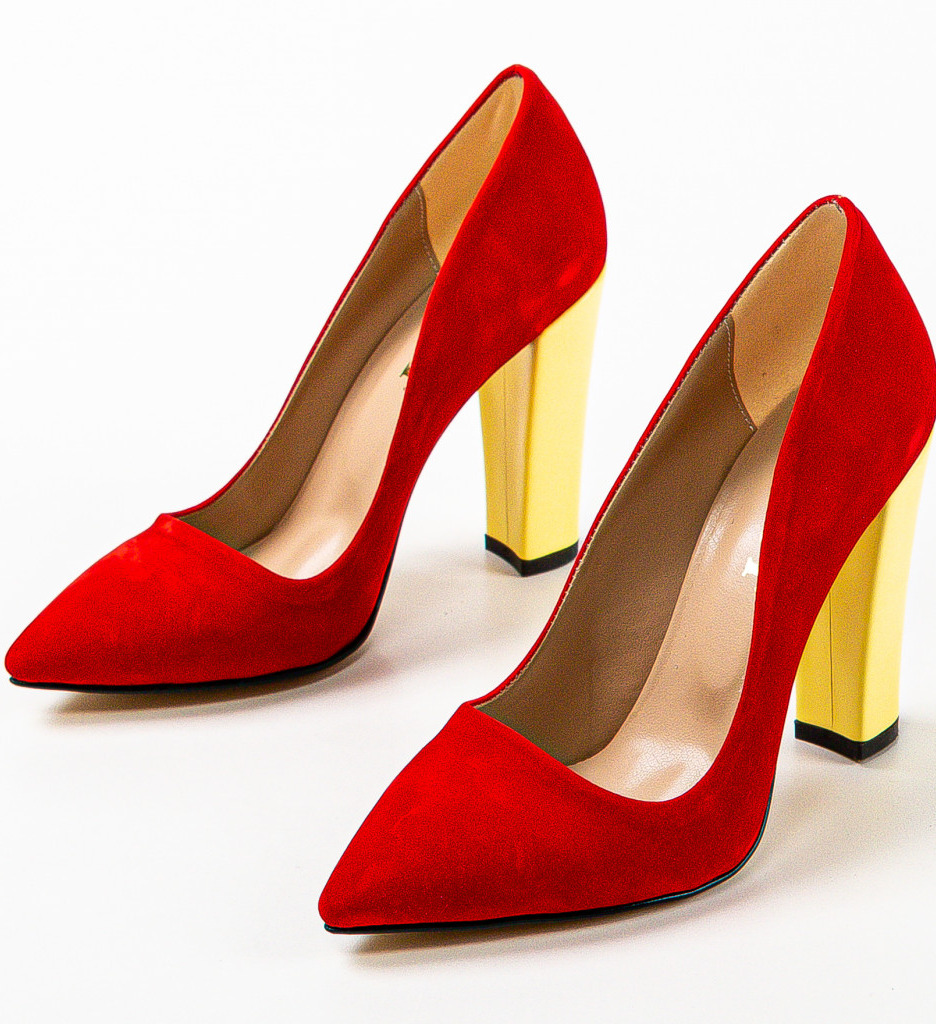 Pantofi cu toc roșii Sorca - Eleganță asigurată - imagine 4