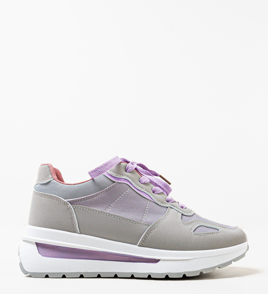 Sneakers Martin Gri Dama - Confort și Stil - imagine 3