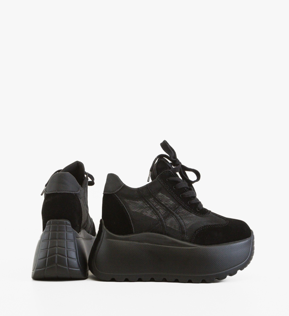 Sneakers Dama Torina Negri - Confort și Stil Sport - imagine 3