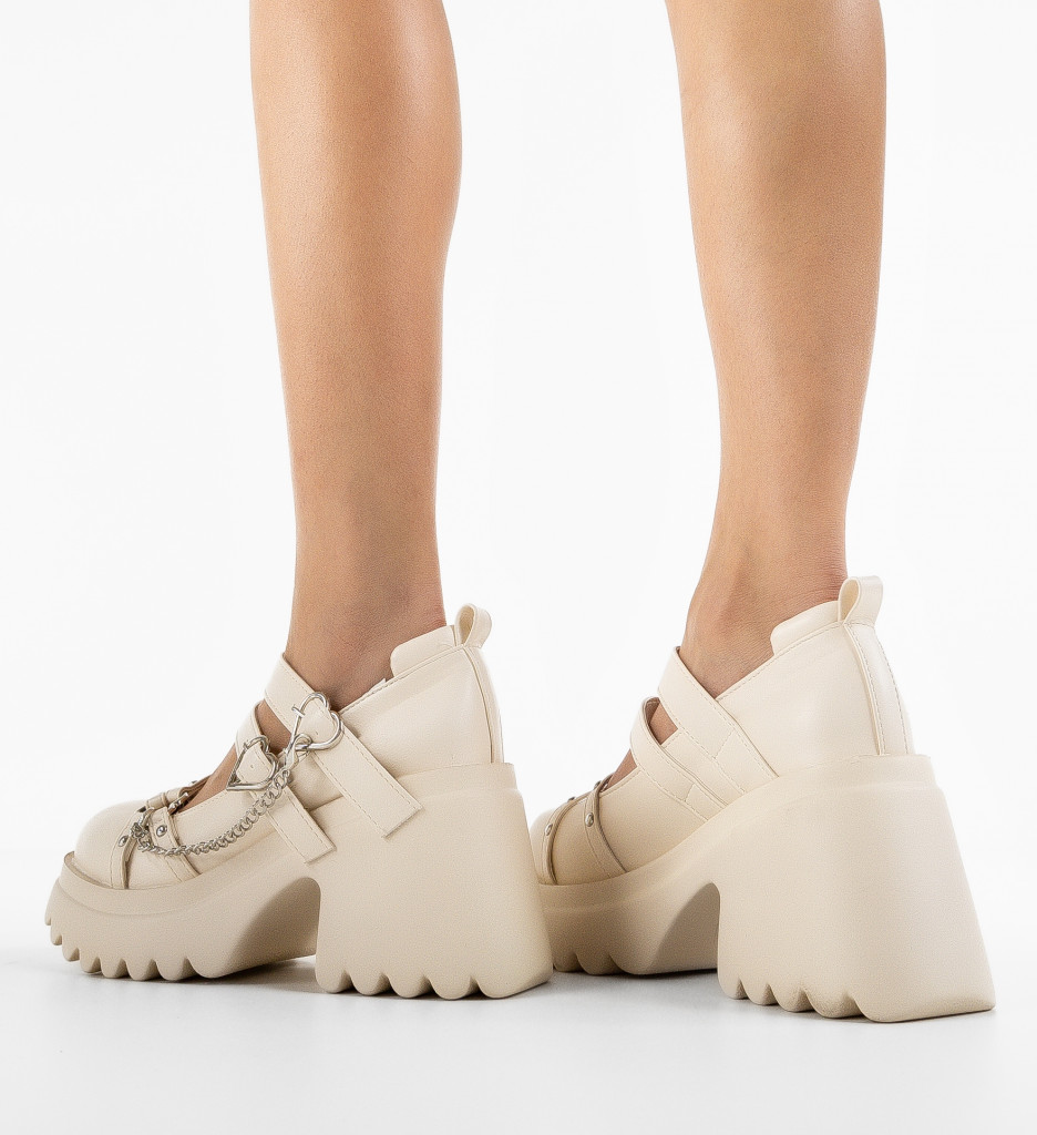 Pantofi Casual Dama Ykeaz Bej | Confort si Stil - imagine 3