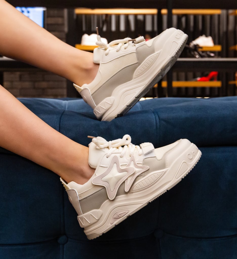 Sneakers Dama Jyothi Gri - Confort Urban - imagine 4