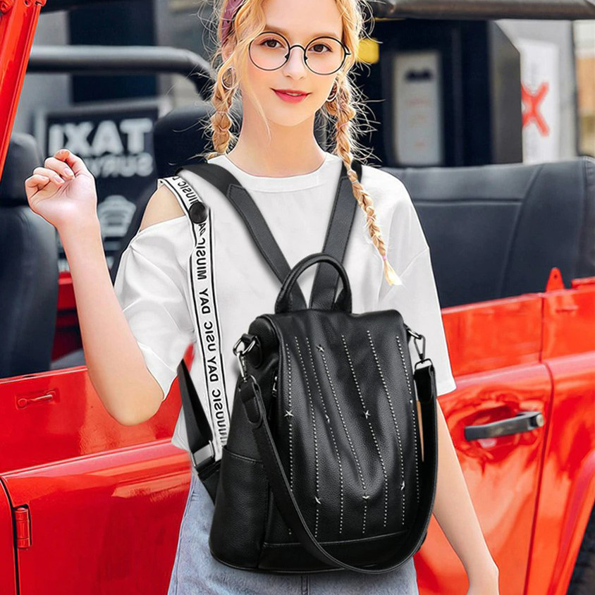 Rucsac Dama Pfy Antifurt Lea GT1843 Negru - imagine 3
