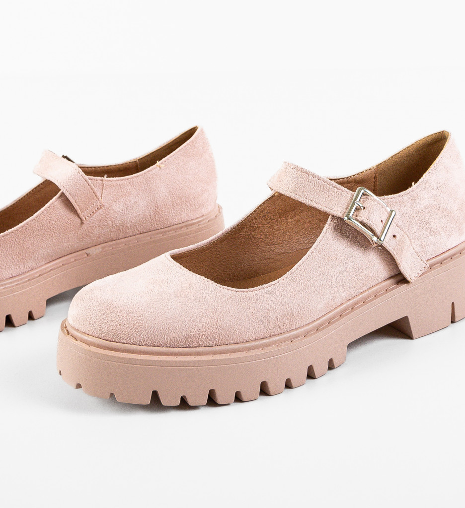 Pantofi Casual Dama Tiber Roz - Stil Confort - imagine 6