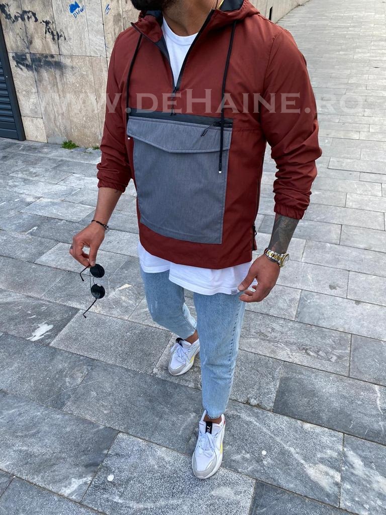 Geacă Bărbați Grenă Primăvară Slim Fit
