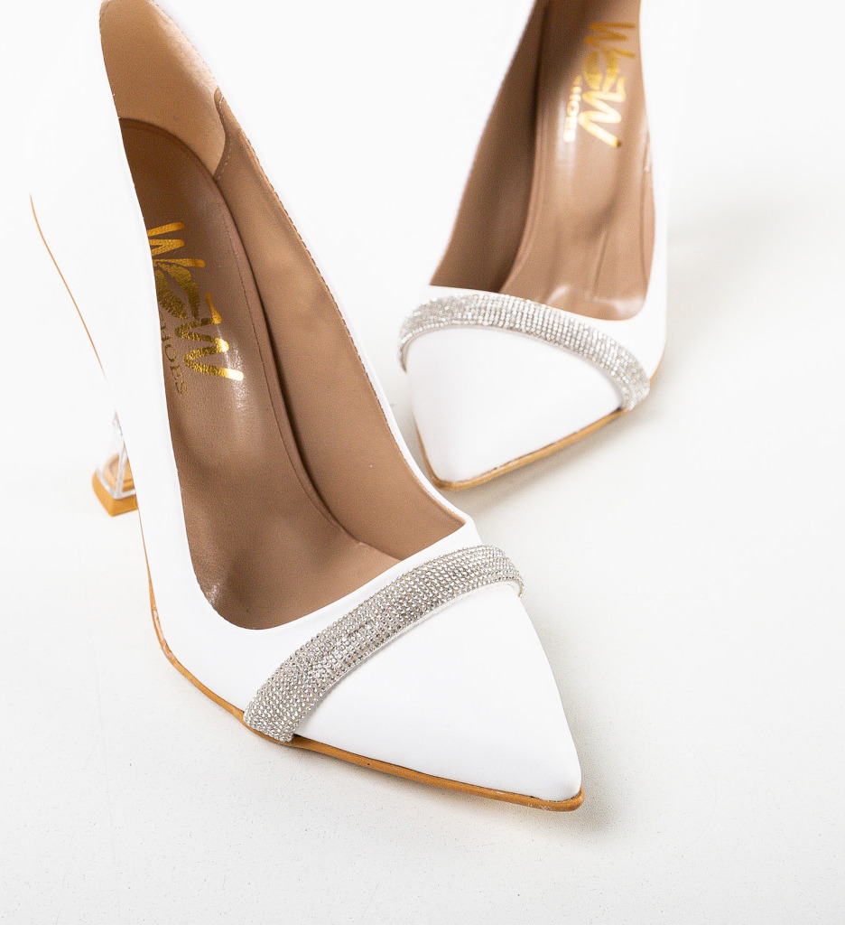 Pantofi Dama Skyan Albi cu Toc Eleganți - imagine 3