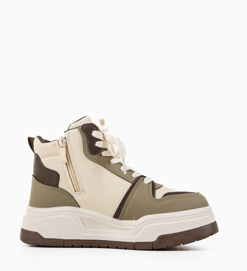 Sneakersi Okayta Khaki Dama - Confort & Stil - imagine 8