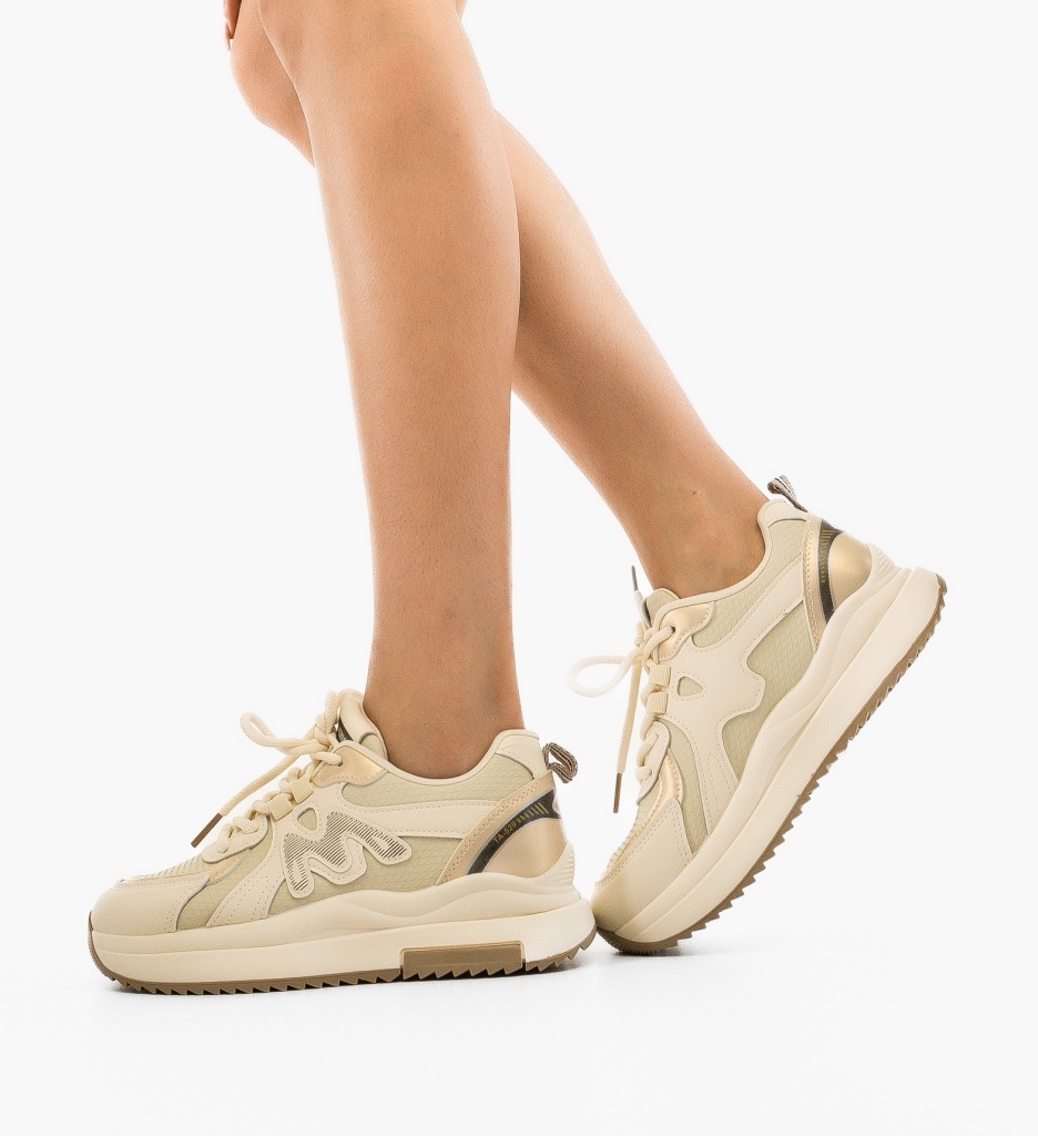 Sneakers Bello Bej - Confort și Stil Zilnic - imagine 4