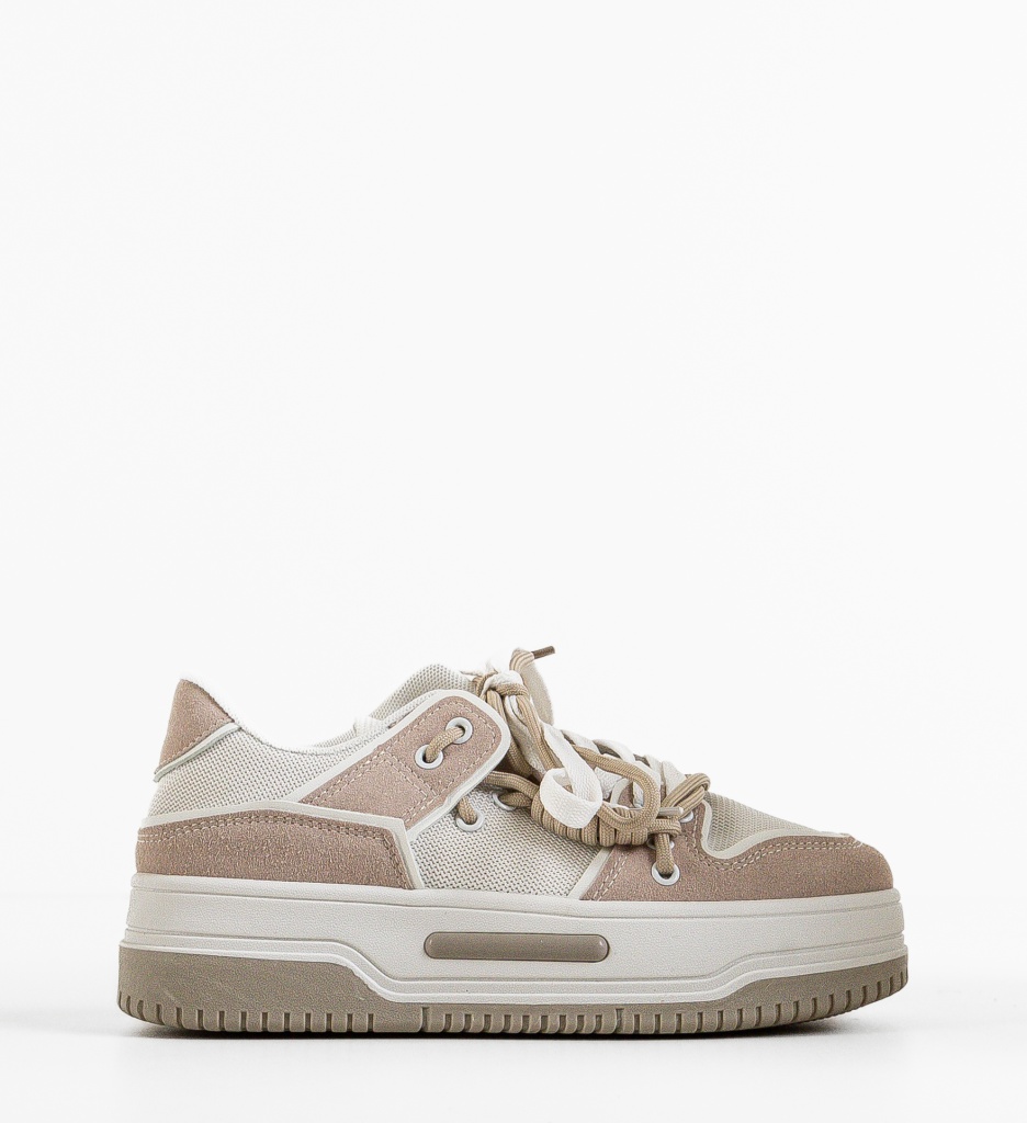 Sneakers Dama Bej Confort | Hammur - imagine 4