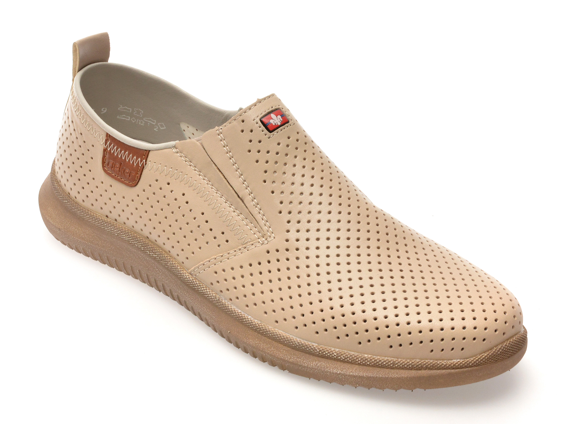 Pantofi Rieker bej din piele - Confort & Stil