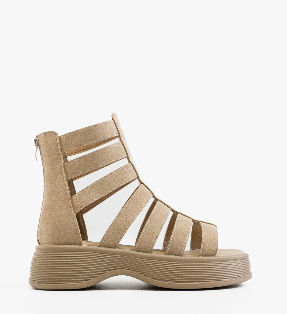 Sandale Dama Budica Bej Elegante - imagine 6