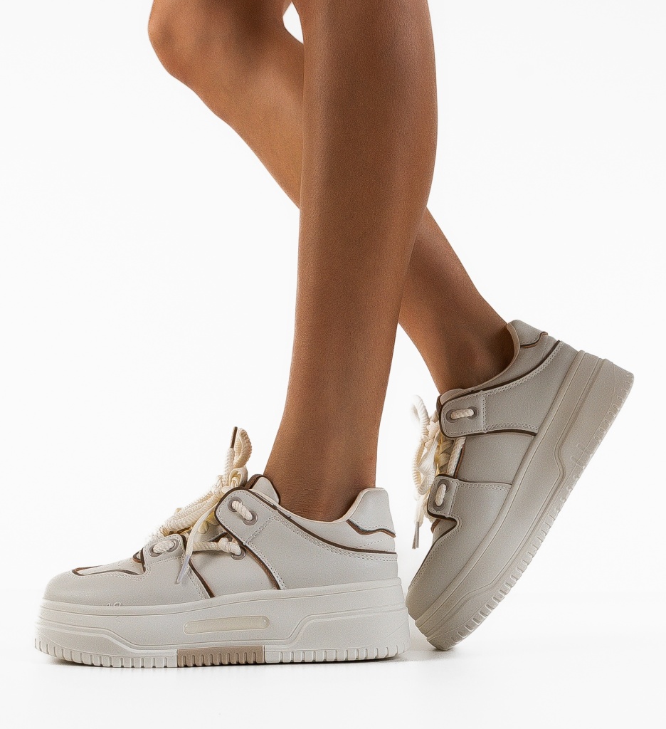 Sneakers Dama Kerim Bej | Confort și Stil - imagine 2