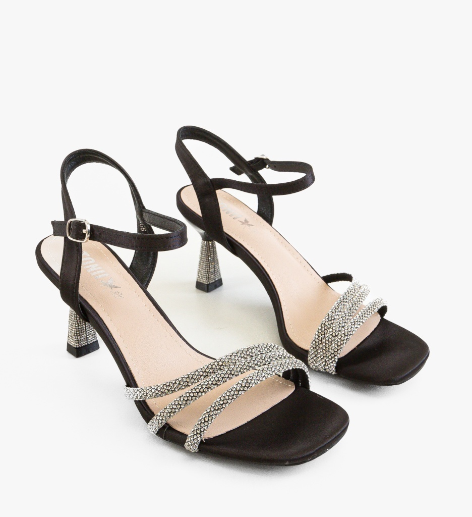Sandale cu toc Iunna Negre - Eleganță și Confort - imagine 2