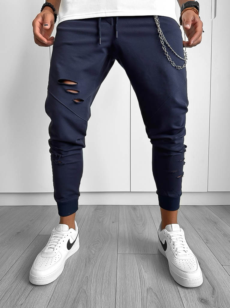 Pantaloni Trening Bleumarin Conici | Stil și Confort