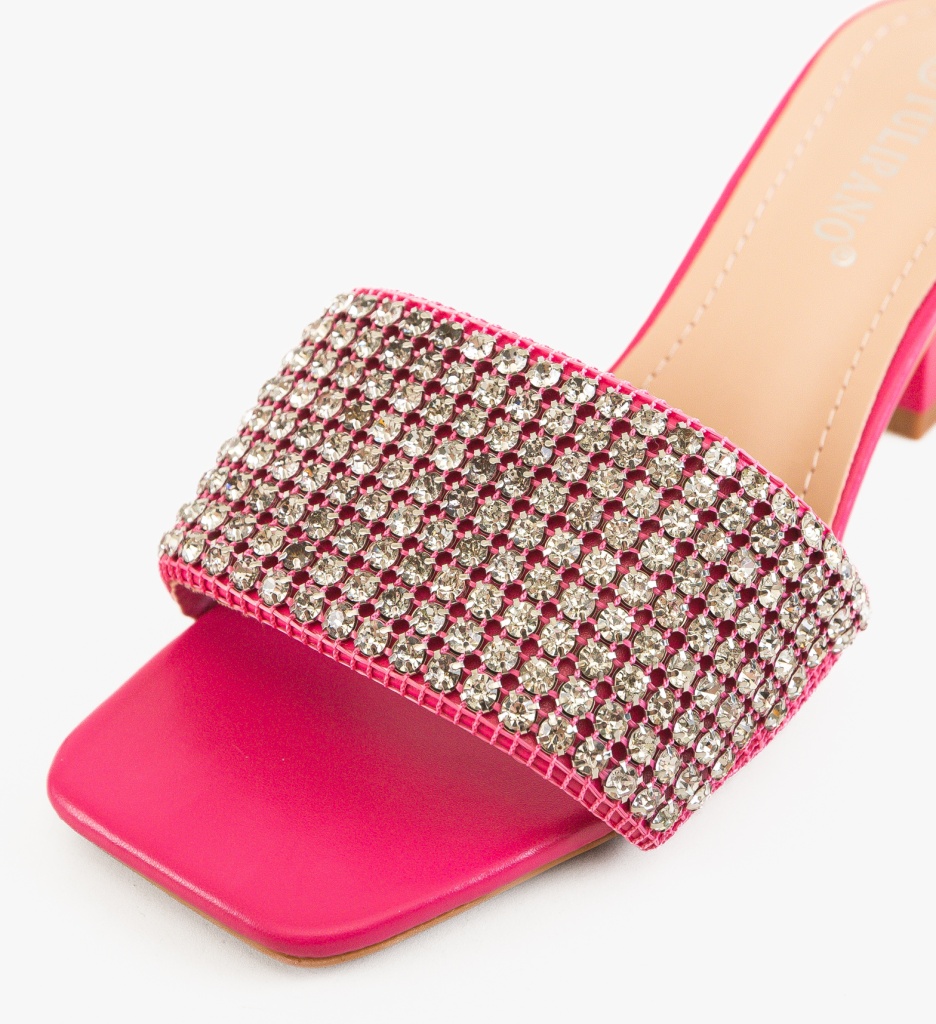 Saboti Amelie Fuchsia | Sandale cu Toc Elegante - imagine 7
