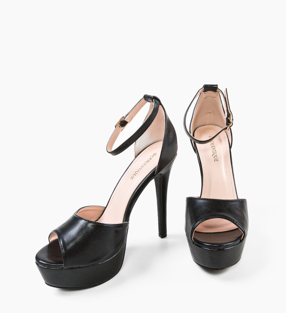 Sandale Toc Remiel Negre - Eleganță și Stil - imagine 6
