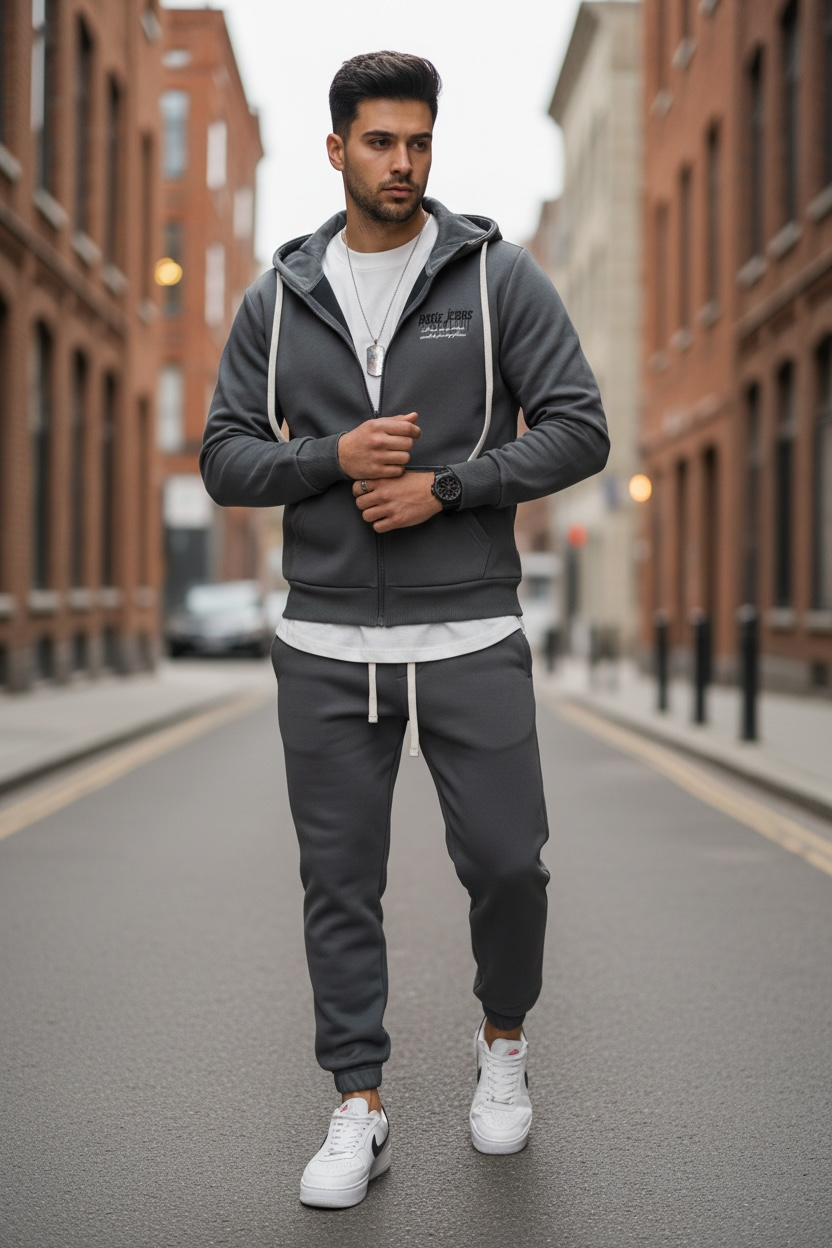 Trening Barbati Slim Fit Gri Premium