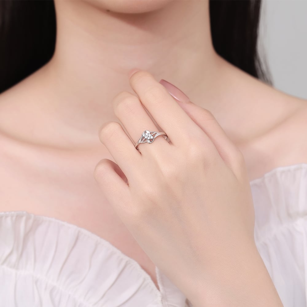 Inel Argint Delis cu Pietre | Model Elegant - imagine 2