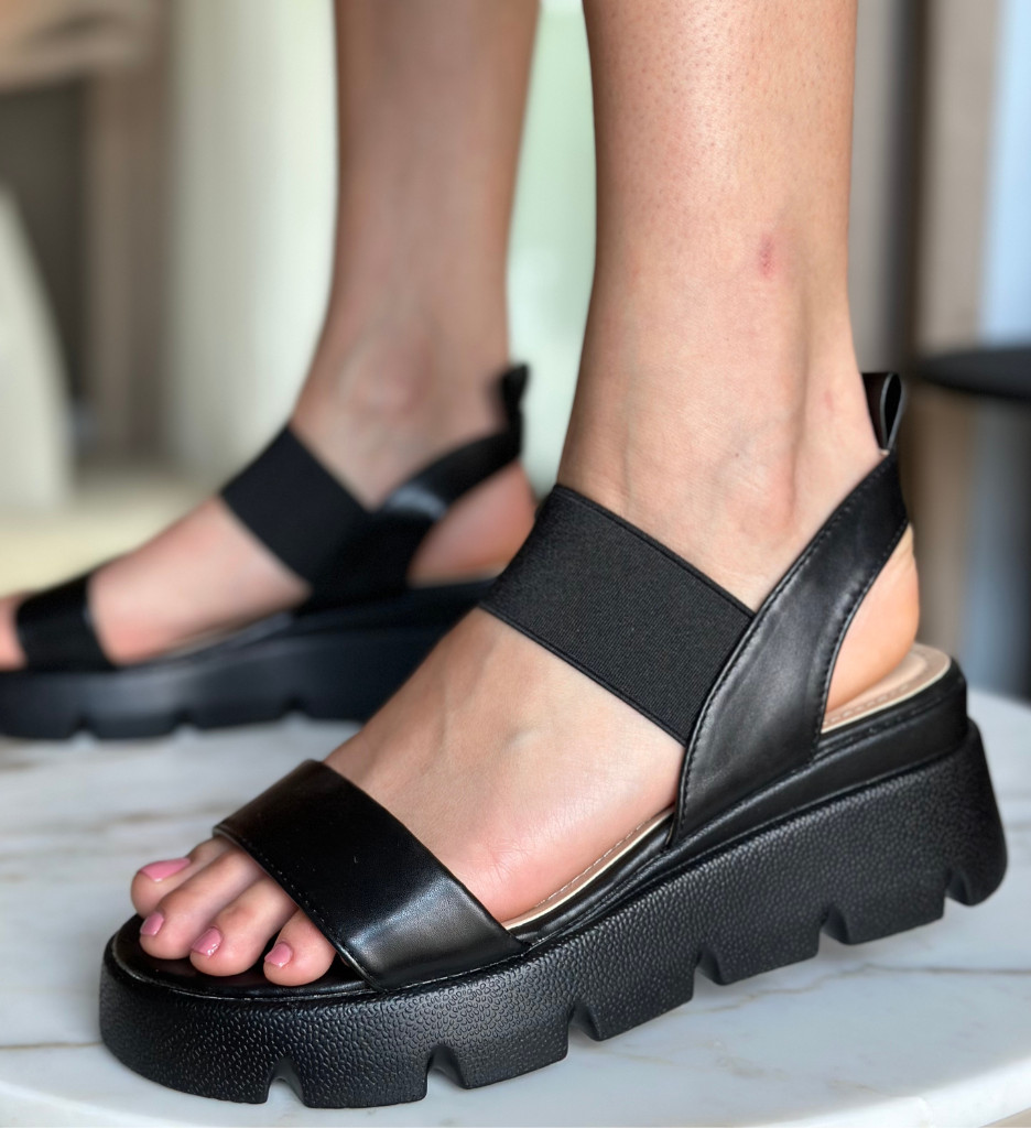 Sandale Dama Rorie Negre | Eleganță și Confort - imagine 2