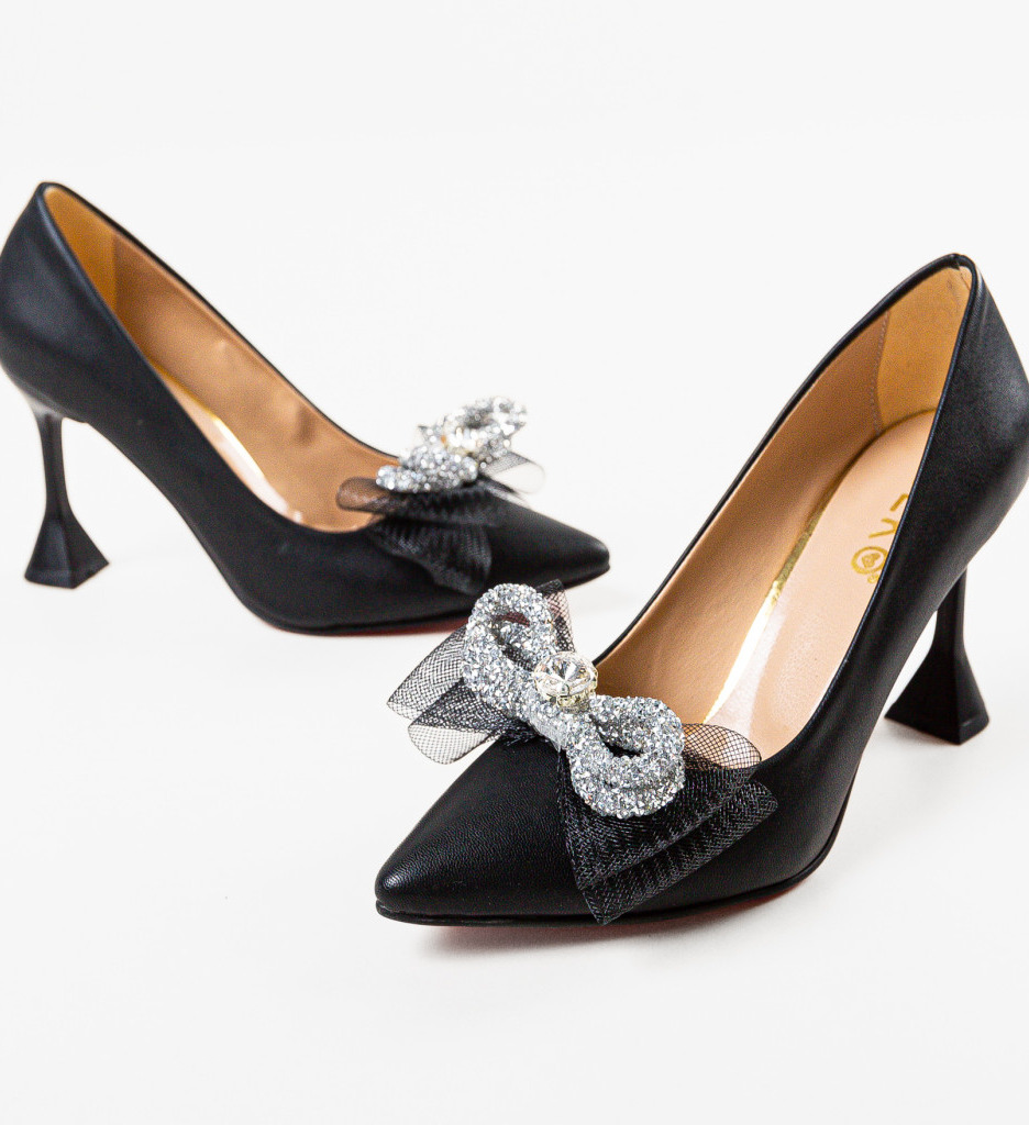 Pantofi Dydyan Negri cu Toc | Eleganță și Stil - imagine 5