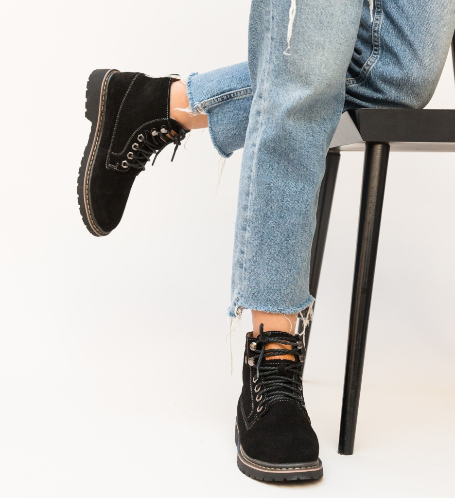 Ghete Dama Fenko Negre | Eleganți și Confortabili - imagine 3