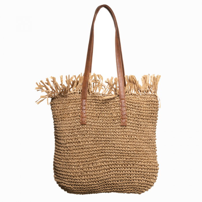 Geanta Shopika Impletită Bej - Eleganță și Stil