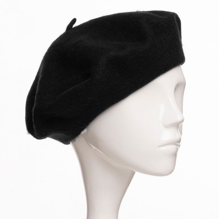 Beretă Lână Neagră Elegantă | Shopika