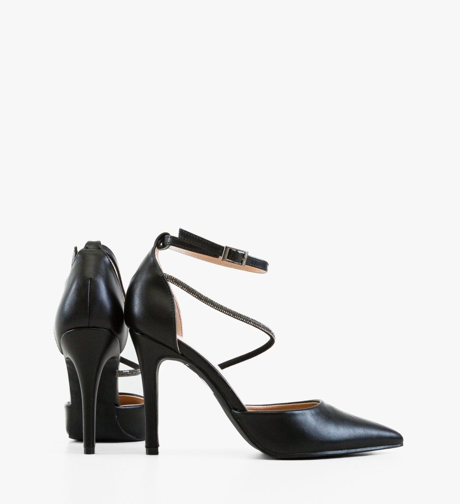 Pantofi Stiletto Dama Levvy Negri Eleganți - imagine 5