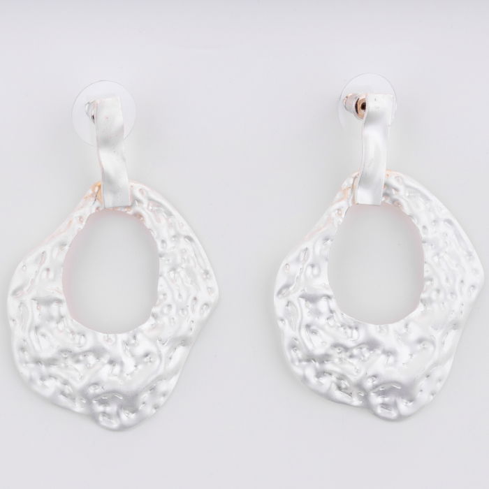 Cercei Shopika Argintiu Mat Design Modern