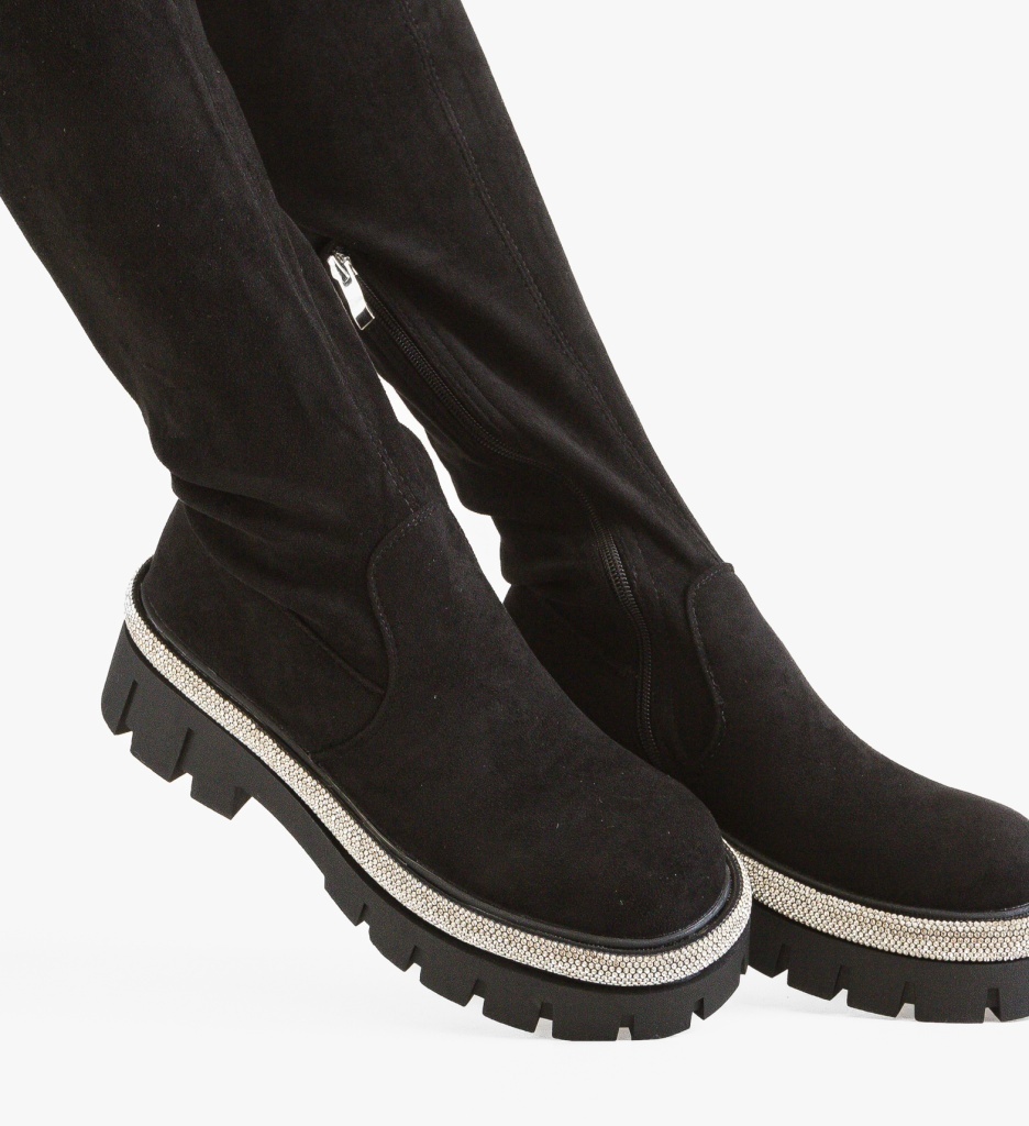 Cizme Dama Klippire Negre Depurtat - Stil Urban - imagine 5