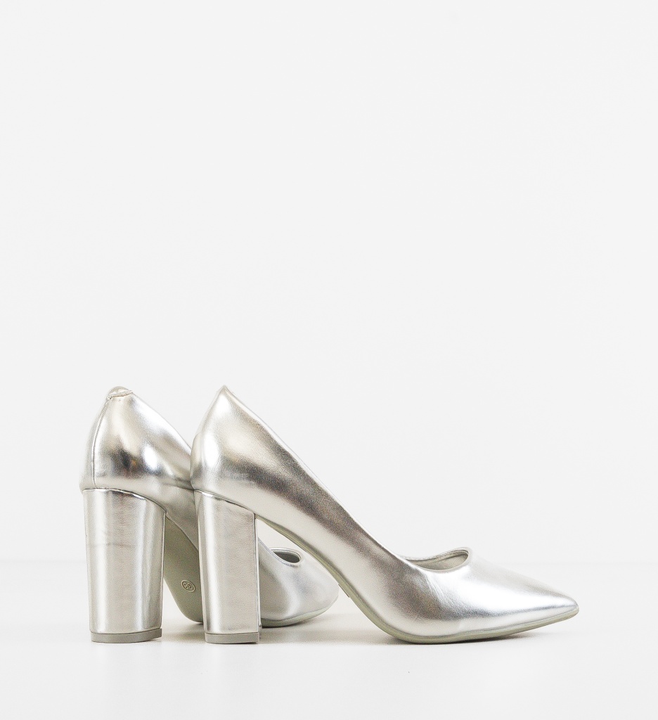 Pantofi Dama Argintii Eleganți - Stil Refinat - imagine 4