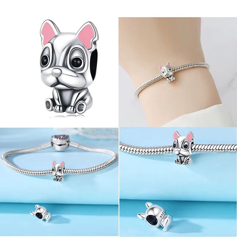 Charm Bulldog Argint 925 Delis - Design Eleganță - imagine 2