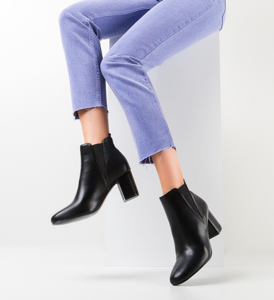 Botine Floyd Negre - Eleganță și Confort - imagine 2