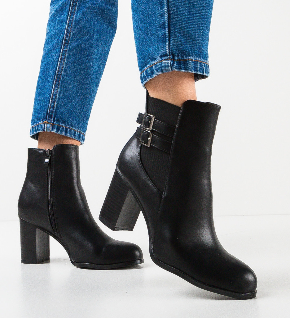 Botine Finlay Negre - Eleganță și Confort - imagine 2